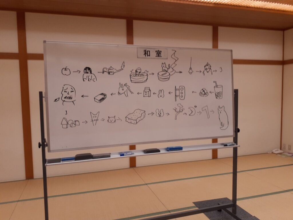2025年白板を使ってのお絵かきしりとりの写真その１